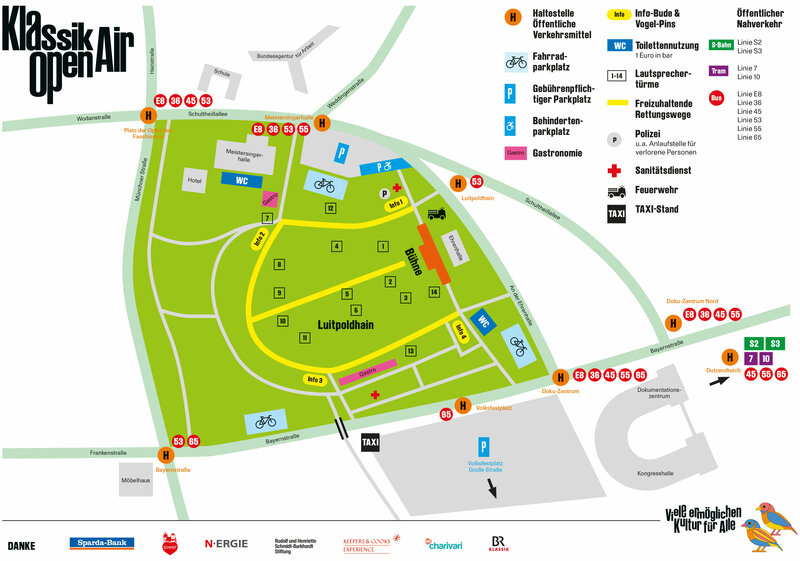 Lageplan für das Klassik Open Air 2026